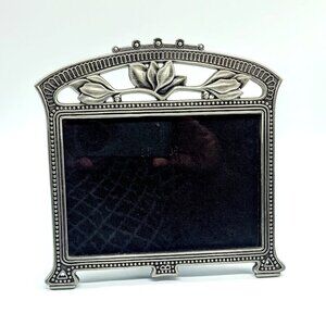 Vintage Weston Gallery Antique Floral Pewter Picture Frame